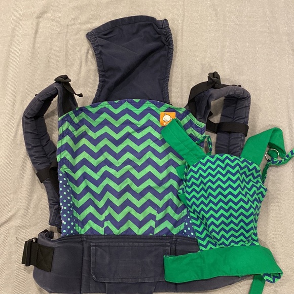 Tula Other Tula Prepster Greennavy Chevron Polka Dot Print With